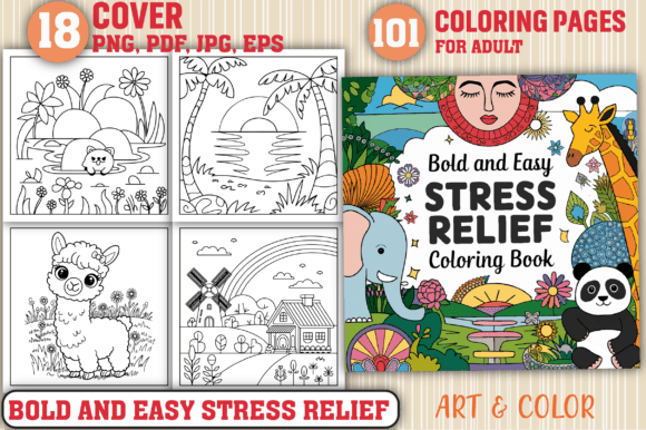 Download Bold &amp; Easy Stress Relief Coloring Pages - Stress relief coloring pages Collection