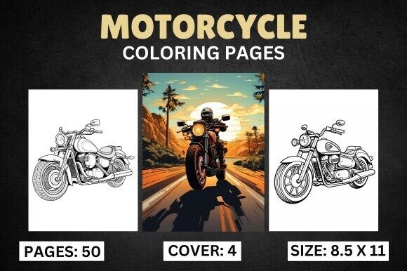 Download Motorcycle Coloring Pages for Adults - Motorcycle Collection