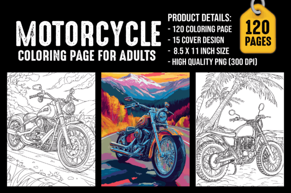 Download Motorcycle Coloring Pages for Adults - Motorcycle Collection